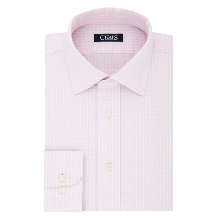 Men's Chaps Slim-fit Stretch Collar Dress Shirt, Size: 18.5 36/37, Pink