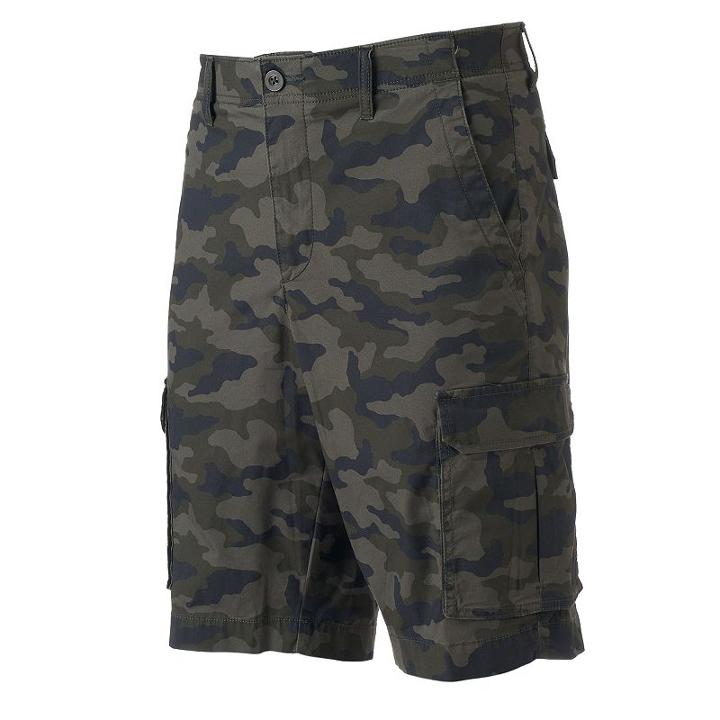 Men's Apt. 9&reg; Premier Flex Modern-fit Stretch Cargo Shorts, Size: 40, Green