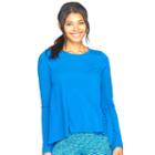 Women's Colosseum Waterfall High-low Yoga Top, Size: Small, Blue (navy)