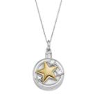 Sentimental Expressions Two Tone Sterling Silver Star Rememberance Ash Holder Necklace, Women's, Size: 18, Grey