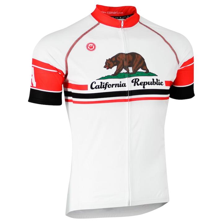 Men's Canari California Republic Jersey, Size: Small, White