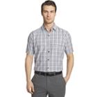 Men's Van Heusen Air Wovens Classic-fit Poplin Performance Button-down Shirt, Size: Xxl, Grey Other