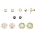 Lc Lauren Conrad Simulated Pearl & Simulated Crystal Stud Earring Set, Women's