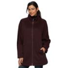 Women's D.e.t.a.i.l.s Sweater Fleece Poncho Jacket, Size: Xl, Med Purple