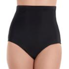 Women's Upstream High-waisted Swim Brief Bottoms, Size: 10, Black