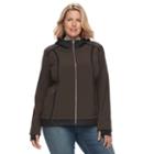 Plus Size Free Country Mock-layer Soft Shell Jacket, Women's, Size: 1xl, Green Oth