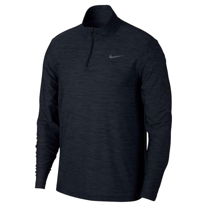 Men's Nike Breathe Quarter-zip Top, Size: Large, Grey (charcoal)