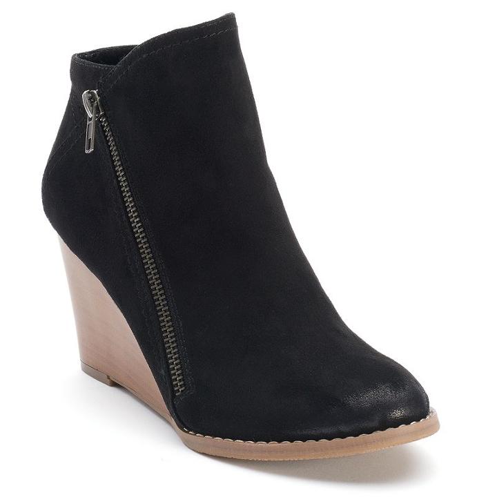 Sonoma Goods For Life&trade; Women's Wedge Ankle Boots, Size: 8.5, Black
