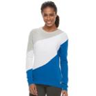 Women's Fila Sport&reg; Heathered Color Block Sweatshirt, Size: Large, Grey Other
