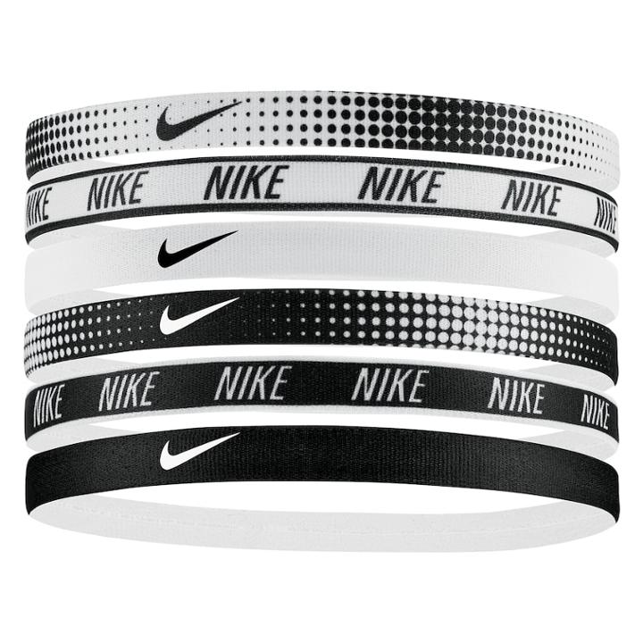 Nike 6-pk. Printed Swoosh Headband Set, Women's, White Black