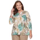 Plus Size Alfred Dunner Studio Scroll Embellished Top, Women's, Size: 3xl, Scroll Pattern