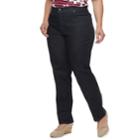 Plus Size Croft & Barrow&reg; Classic Tummy Control Straight-leg Jeans, Women's, Size: 22 - Regular, Dark Blue