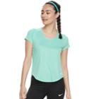 Women's Nike Dry Short Sleeve Running Top, Size: Small, Green