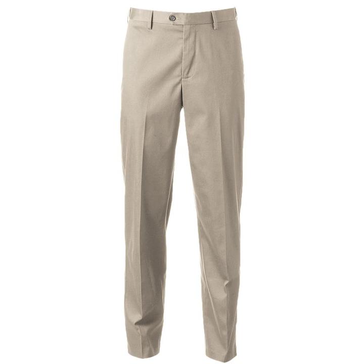 Men's Croft & Barrow&reg; Classic-fit Flat-front No-iron Stretch Pants, Size: 42x29, Med Beige