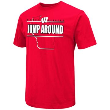 Men's Campus Heritage Wisconsin Badgers Motto Tee, Size: Xl, Red