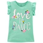 Girls 4-14 Carter's Love To Dance Flower Graphic Tee, Size: 4-5, Turquoise/blue (turq/aqua)
