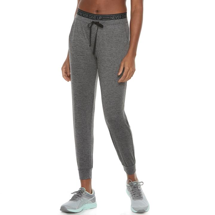 Women's Tek Gear&reg; Graphic Performance Jogger Pants, Size: Medium, Turquoise/blue (turq/aqua)