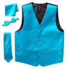 Men's Steven Land Solid 4-pc. Vest Set, Size: Medium, Blue