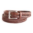 Men's Croft & Barrow&reg; Braided Leather Web Belt, Size: 46/48, Brown