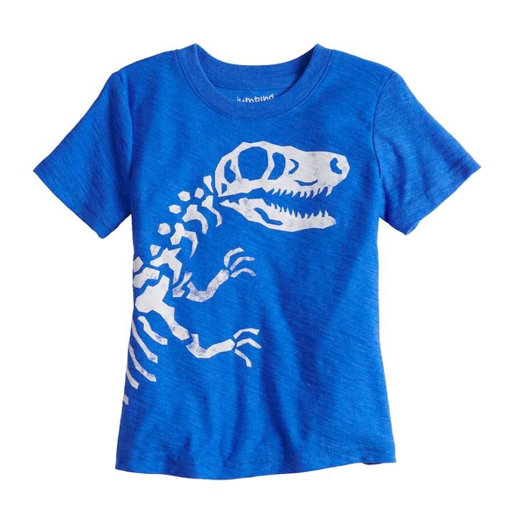 Toddler Boy Jumping Beans&reg; Dinosaur Bones Short Sleeve Slubbed Graphic Tee, Size: 3t, Med Blue