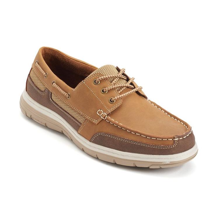 Croft & Barrow&reg; Men's Ortholite Vented Boat Shoes, Size: Medium (12), Dark Beige