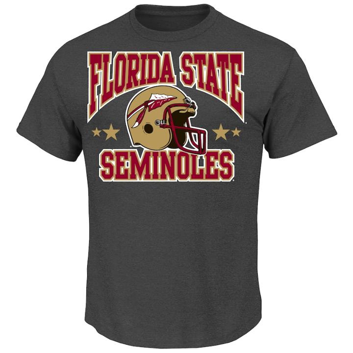 Section 101 By Majestic Florida State Seminoles Laundry On The Turf Tee - Men, Size: Small, Grey