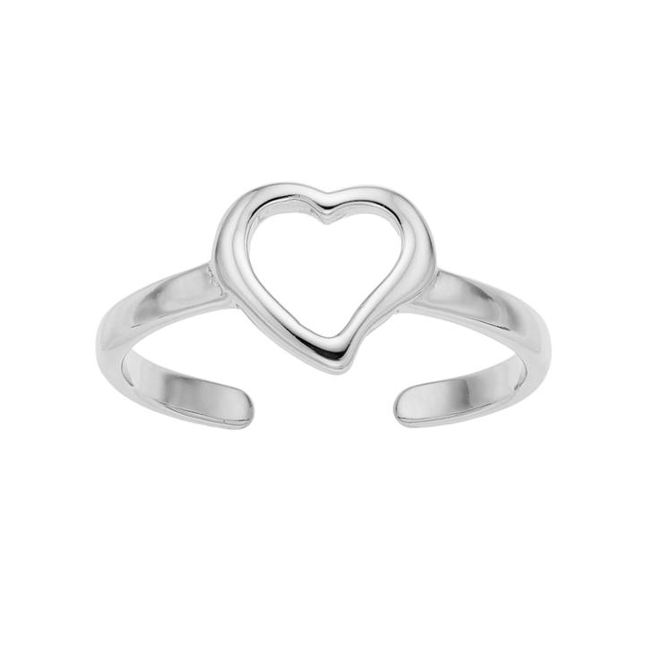 Sterling Summer Open Heart Toe Ring, Women's, Silver