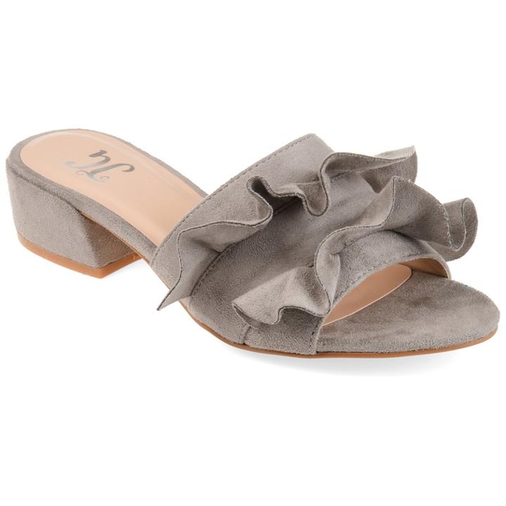 Journee Collection Sabica Women's Mules, Size: 5.5 Med, Grey