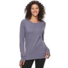 Women's Tek Gear&reg; Fleece Crewneck Sweatshirt, Size: Medium, Drk Purple