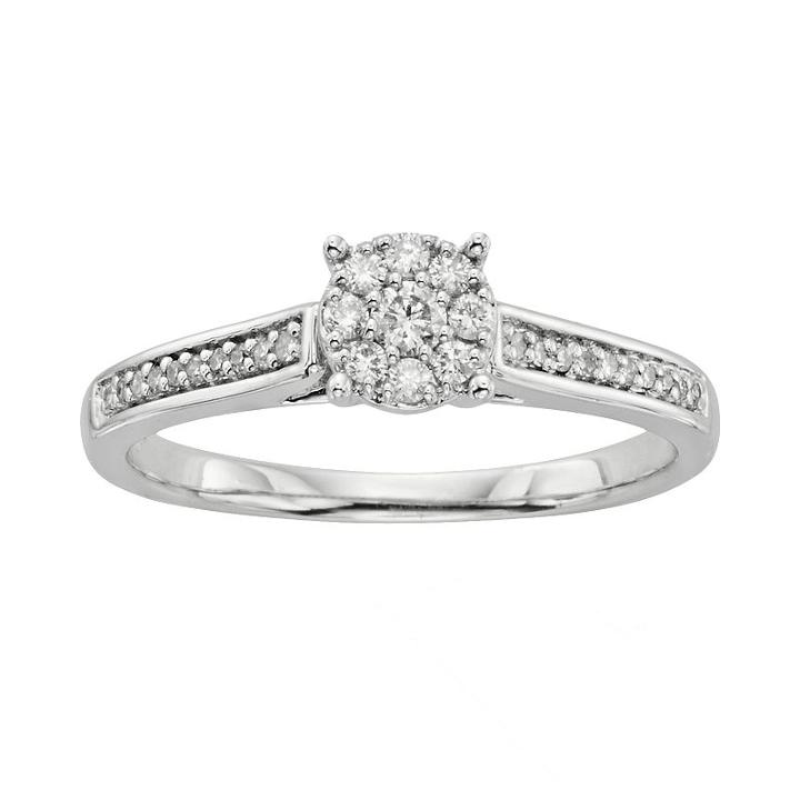 I Promise You Diamond Engagement Ring In Sterling Silver (1/4 Carat T.w.), Women's, Size: 6, White