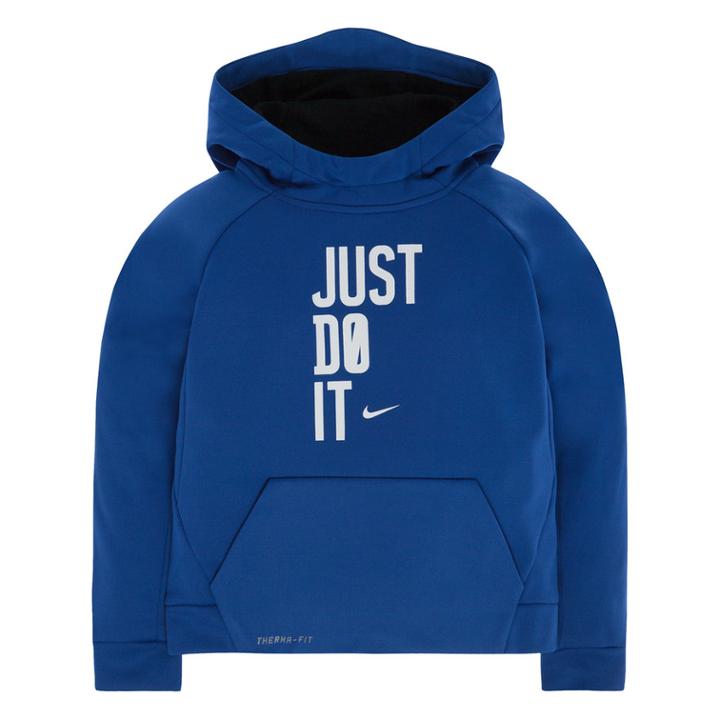 Boys 4-7 Nike Just Do It Therma-fit Hoodie, Size: 5, Med Blue