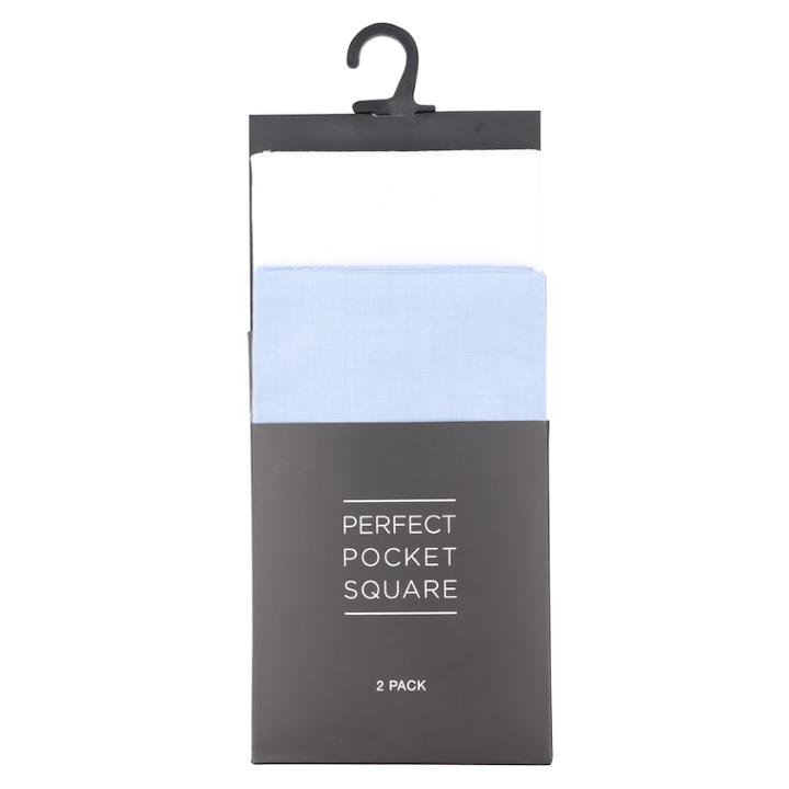 Men's 2-pack Pocket Squares, Blue