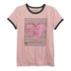 Girls 7-16 & Plus Size Mudd&reg; Ringer Graphic Tee, Size: 16, Light Pink