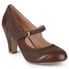 Journee Collection Siri Women's Mary Jane Heels, Size: Medium (6), Brown