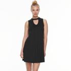 Juniors' Mudd&reg; Keyhole Swing Dress, Teens, Size: Small, Black
