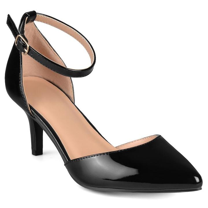 Journee Collection Ike Women's Patent Leather High Heels, Girl's, Size: 7.5, Black