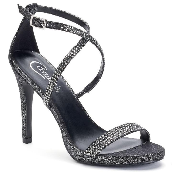 Candie's&reg; Women's Ankle Strap High Heels, Girl's, Size: 8.5, Black