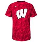 Boys 8-20 Adidas Wisconsin Badgers Mark My Words Climalite Tee, Boy's, Size: Xl(18/20), Red