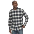 Men's Croft & Barrow&reg; True Comfort Plaid Classic-fit Flannel Button-down Shirt, Size: Large, Dark Green