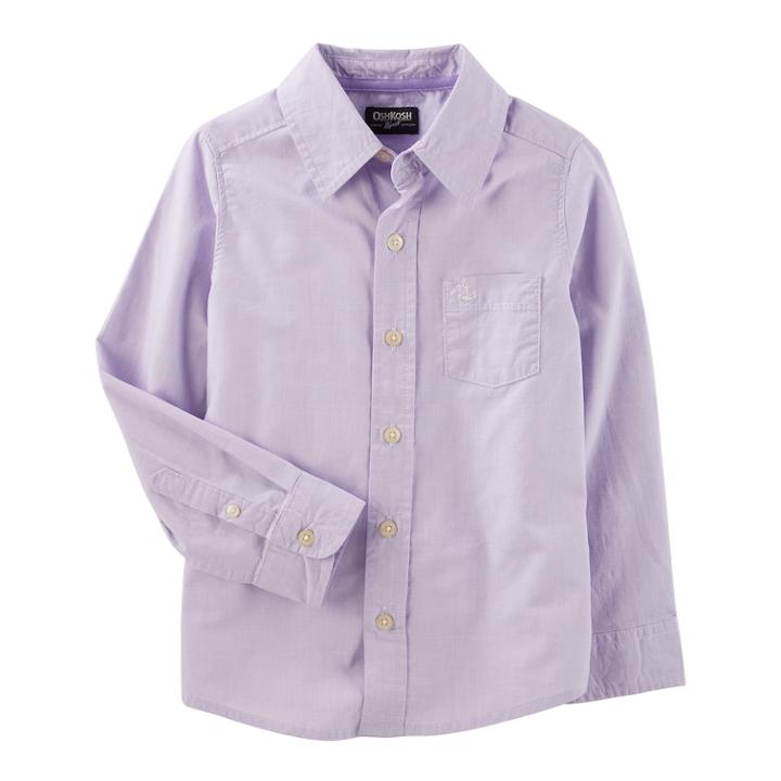 Boys 4-12 Oshkosh B'gosh&reg; Button Down Dress Shirt, Size: 4/5, Purple