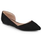 Journee Collection Ester Women's D'orsay Flats, Girl's, Size: Medium (8.5), Black
