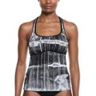 Women's Nike Electrify Racerback Tankini Top, Size: Medium, Black
