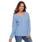 Petite Sonoma Goods For Life&trade; Cable-knit Sweater, Women's, Size: M Petite, Med Blue