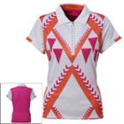 Nancy Lopez, Women's Faith Quarter-zip Golf Polo, Size: Small, White