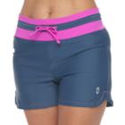 Women's Free Country Drawstring Swim Shorts, Size: Large, Med Grey