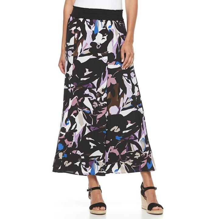 Women's Dana Buchman Crepe Maxi Skirt, Size: Xs, Lt Purple