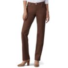 Women's Lee Relaxed Fit Straight Leg Jeans, Size: 14 T/l, Med Brown