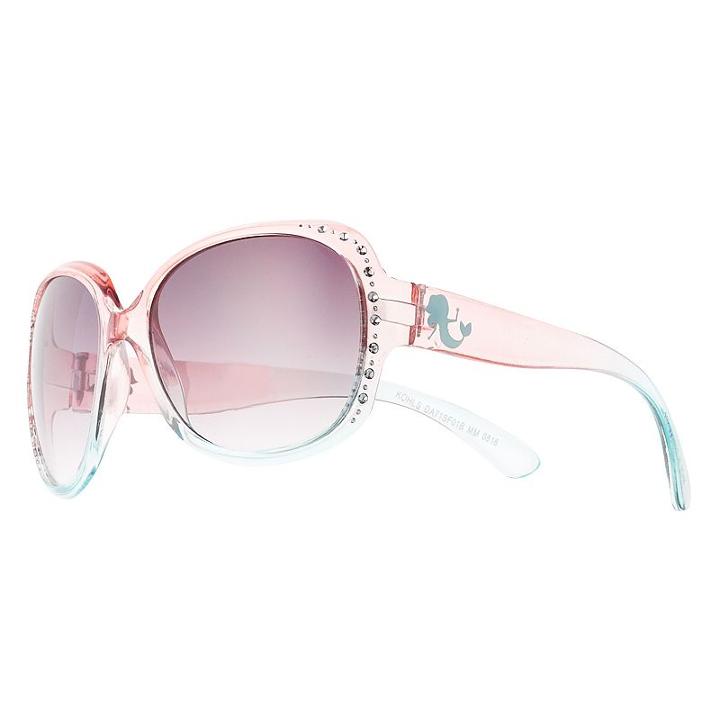 Girls So&reg; Rhinestone Rectangle Sunglasses, Girl's, Blue Other