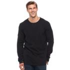 Big & Tall Sonoma Goods For Life&trade; Supersoft Thermal Crewneck Tee, Men's, Size: 3xl Tall, Black