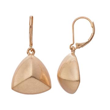 Simply Vera Vera Wang Pyramid Drop Earrings, Women's, Gold